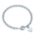 Tiffany & Co. Plain Heart Tag Toggle Link Lifesaver Necklace