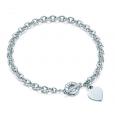 Tiffany & Co. Plain Heart Tag Toggle Link Lifesaver Necklace